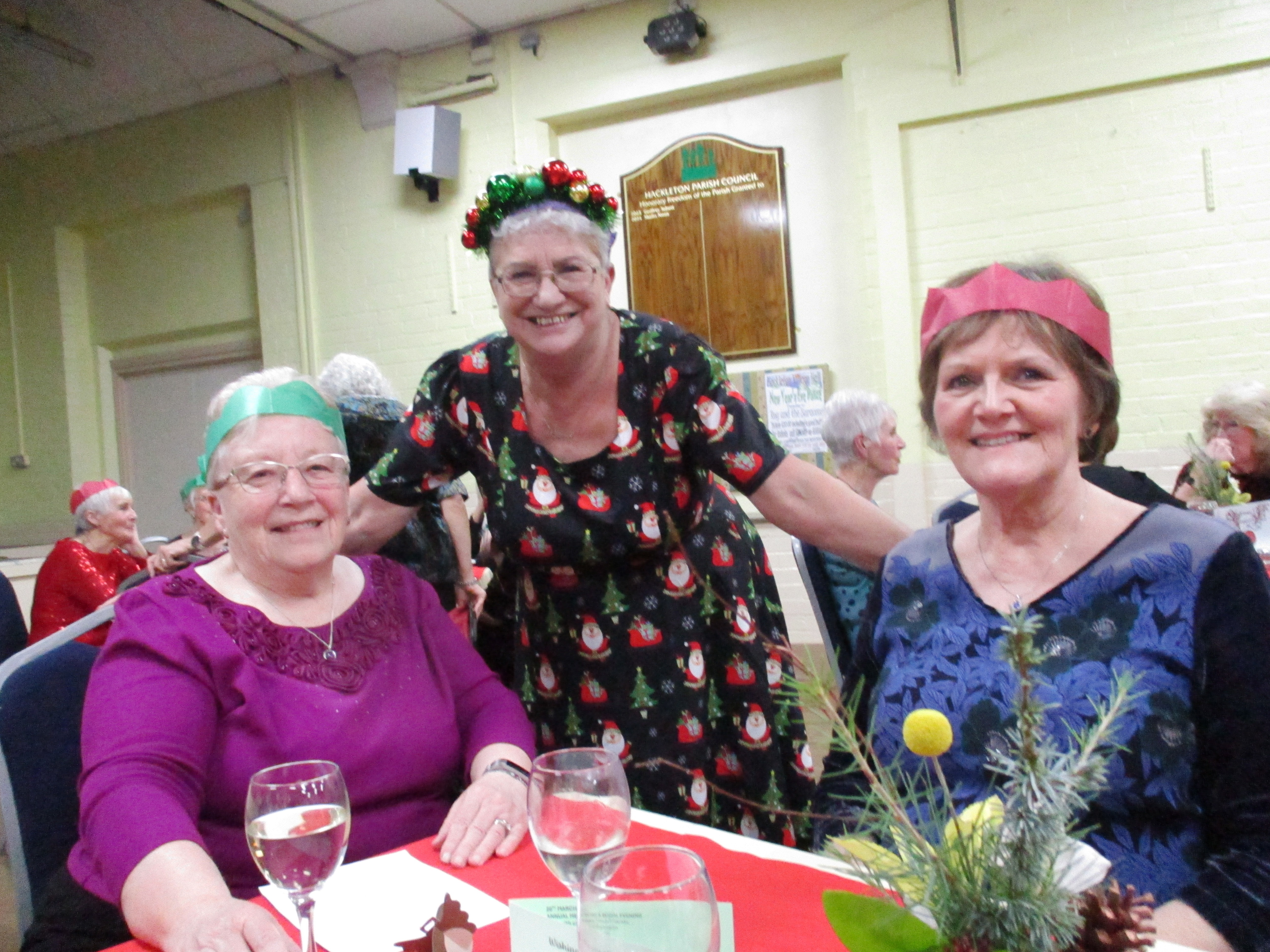 Val with Dianne and Susan at Hackleton & District WIs Christmas Event