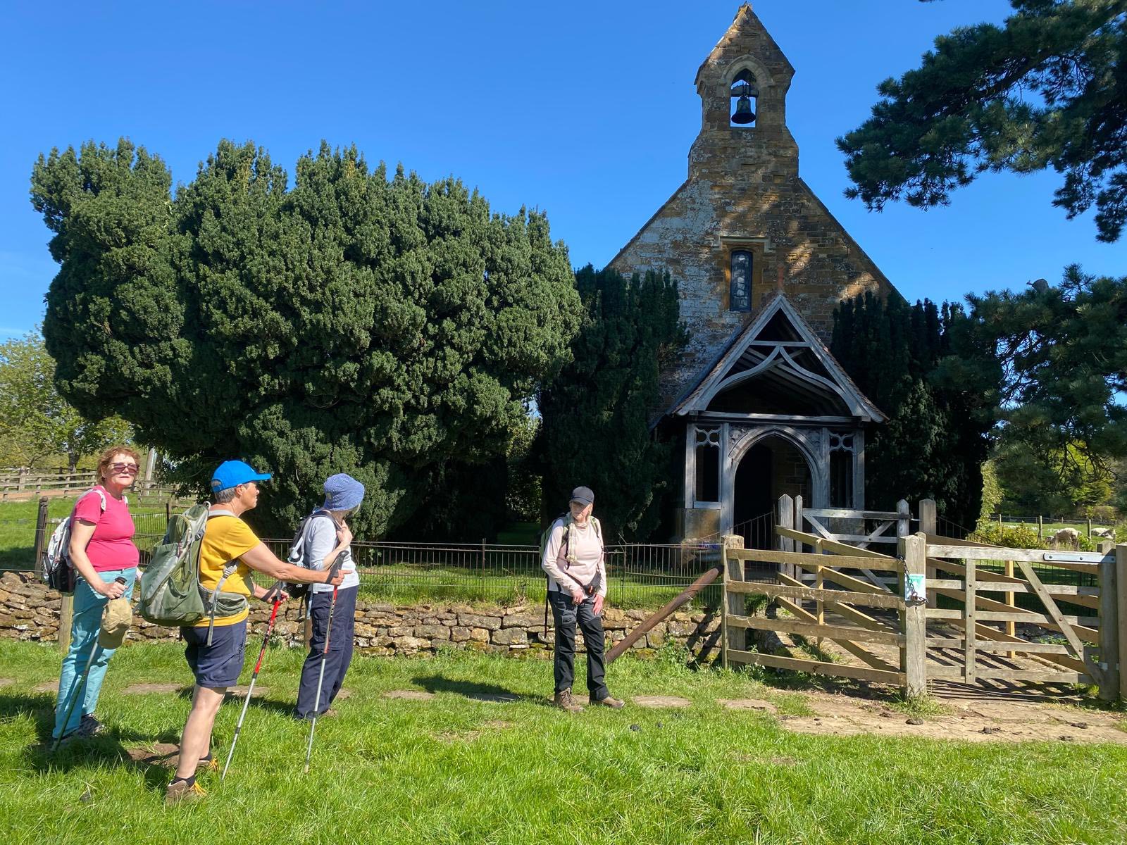 Walking near church
