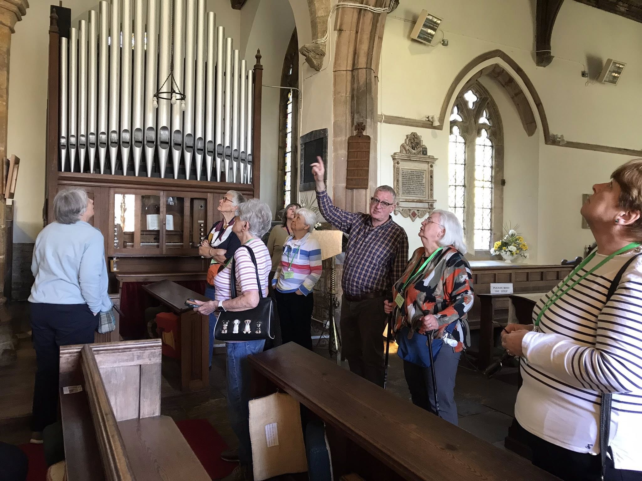 Inside church