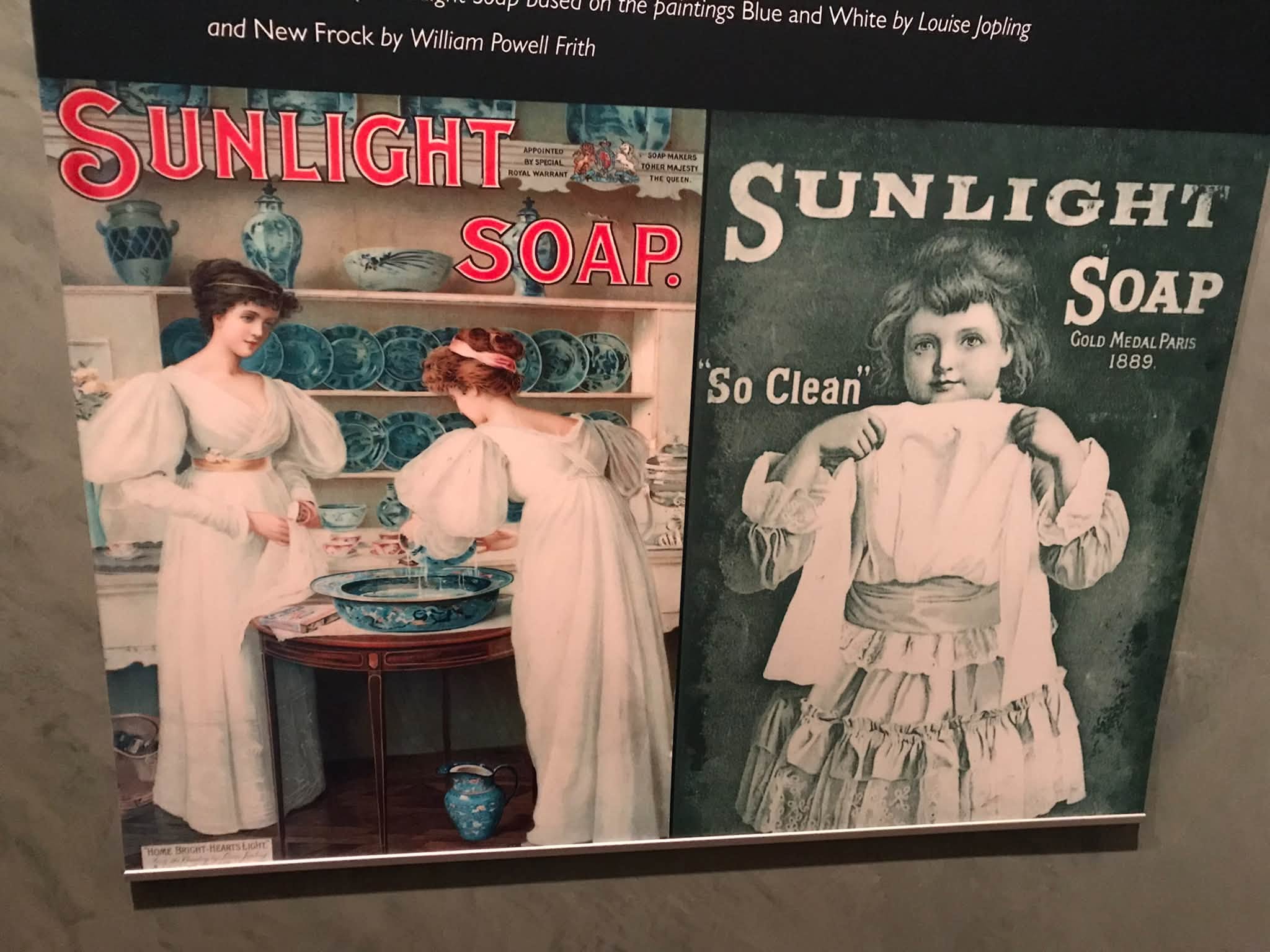 Historical advertising of soap
